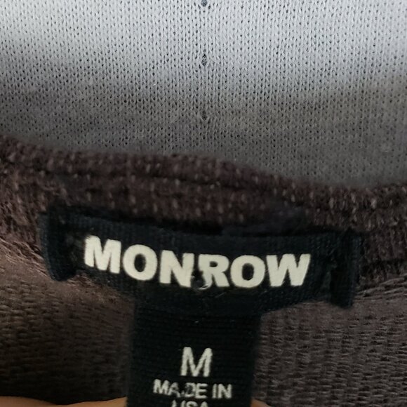 MONROW Supersoft Front Wrap Dress in Cocoa Brown Asymmetrical size M Ruched - Picture 5 of 13